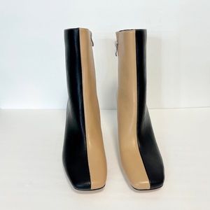 New York and Company Mila Combo Square Toe Boots- Two Toned — ALOHAS south dupe